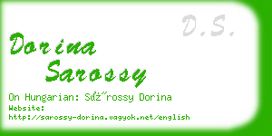 dorina sarossy business card